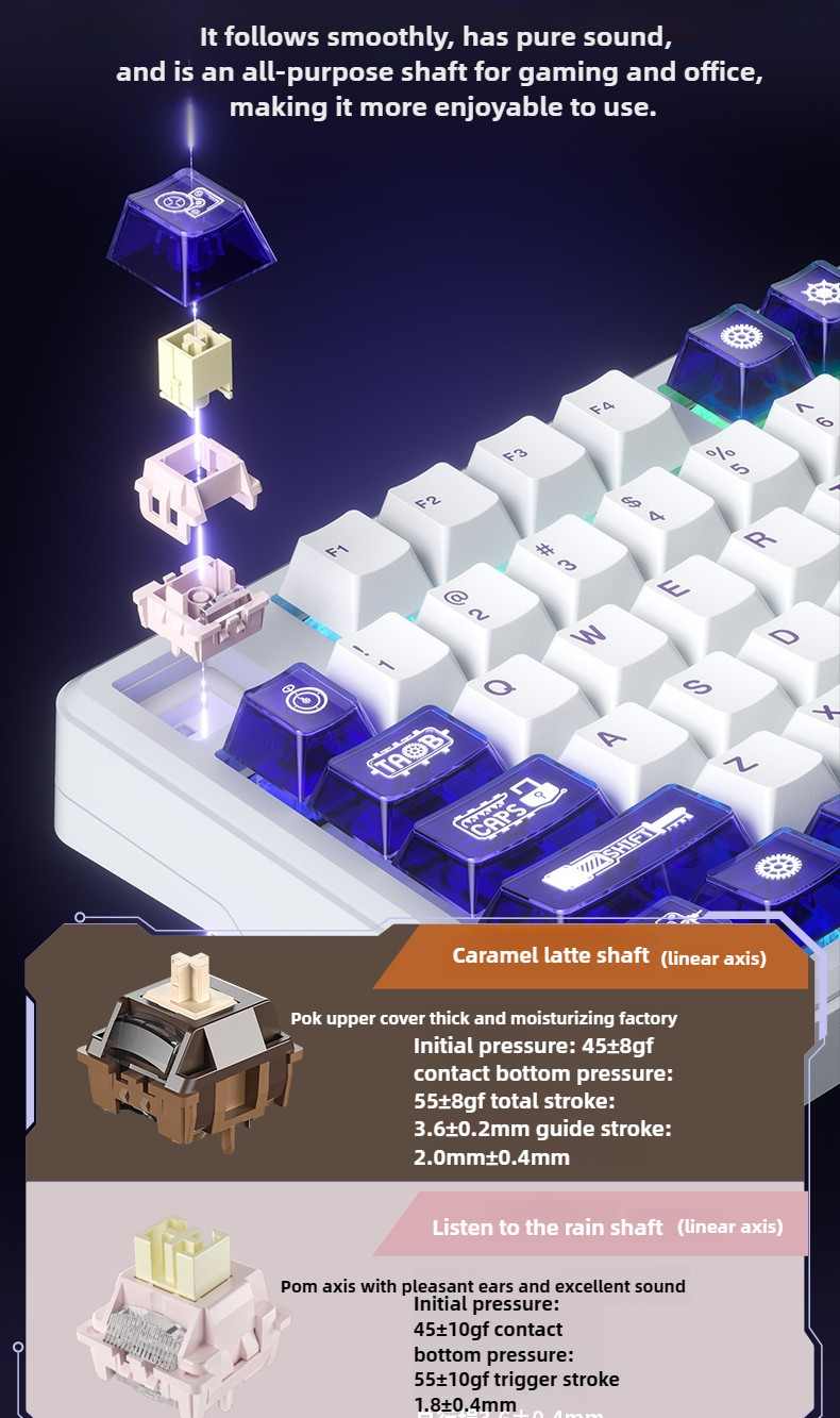 【Local Delivery】Aula New L99 Mechanical Keyboard Three-Mode 3.98-Inch ...