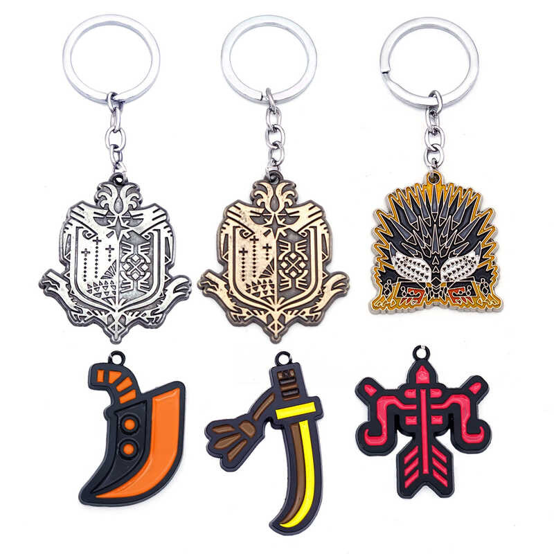 Monster Hunter Keychain World Hunter Guild Logo Datai Knife Extinguish ...