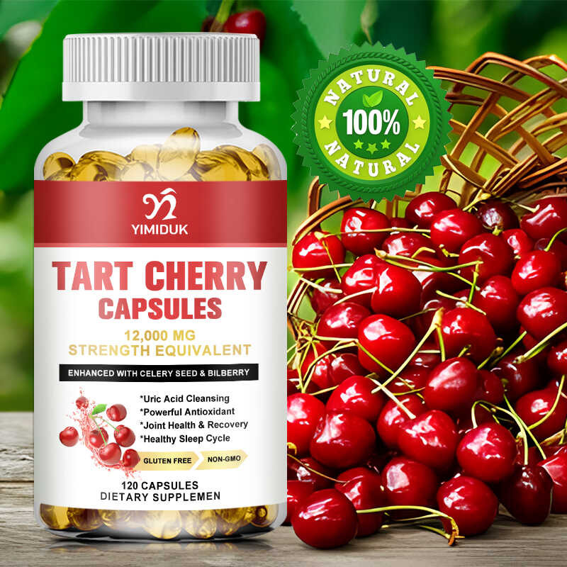 Organic Tart Cherry Capsules For Joint Health, Sleep Support&Balanced ...