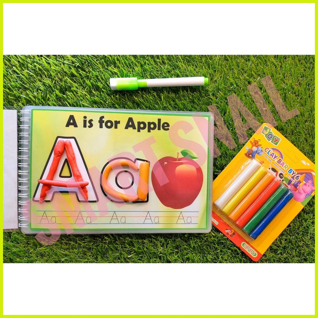 ☸ ☫ 3in1 Alphabet Playdough Mats, Flashcards & Tracing with FREE CLAY ...