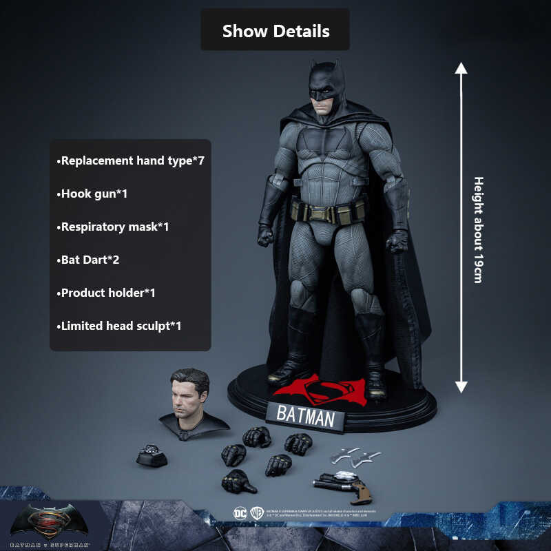 ZXH DC Batman Fondjoy Batman Movie Character Model Limited Head Sculpt ...