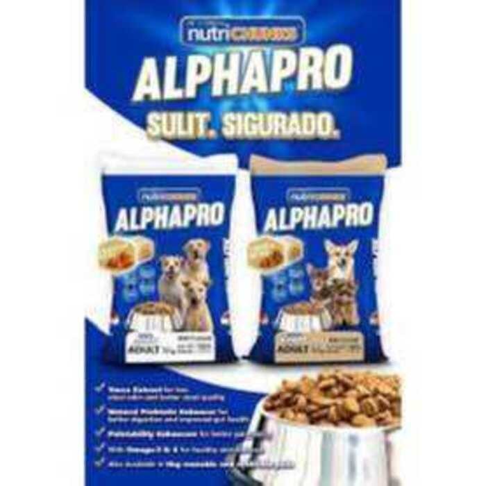 Bago! NutriChunks AlphaPro Quality Beef Flavor Pet Food for Dogs Safe