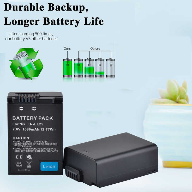 En-El25 Batmax Bateria EN El25a El25 Battery 1680Mah For Nikon Z30,Z50 ...