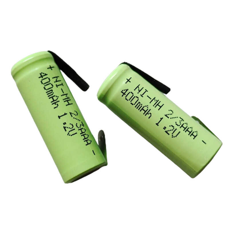 2/3AAA 7f 1.2V Ni-MH Battery 400mah 2/3 AAA nimh cell With Soldering ...