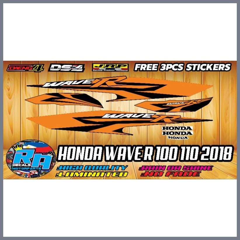 ♻ ∽ Honda Wave R 100/110 2018 Model Stock Decals | Shopee Philippines