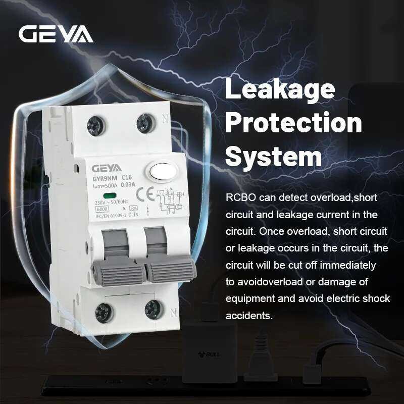 A GEYA Gyr9nm Type A RCBO 2P Magnetic Residual Circuit Breaker With ...