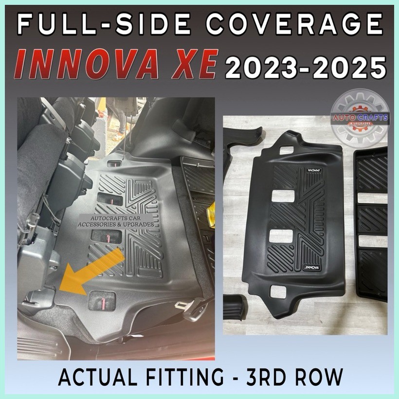 Toyota Innova XE 2023-2025 5D Deep Dish Matting and Trunk Tray Extended ...