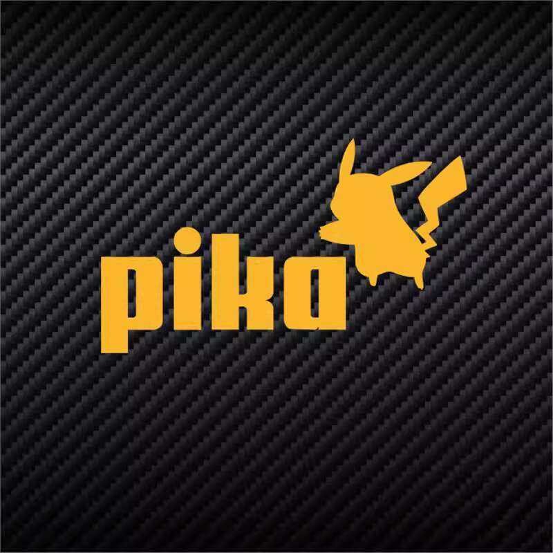 Pikachu Pokémon Puma Style Hollow Reflective Rear Window Car Sticker ...
