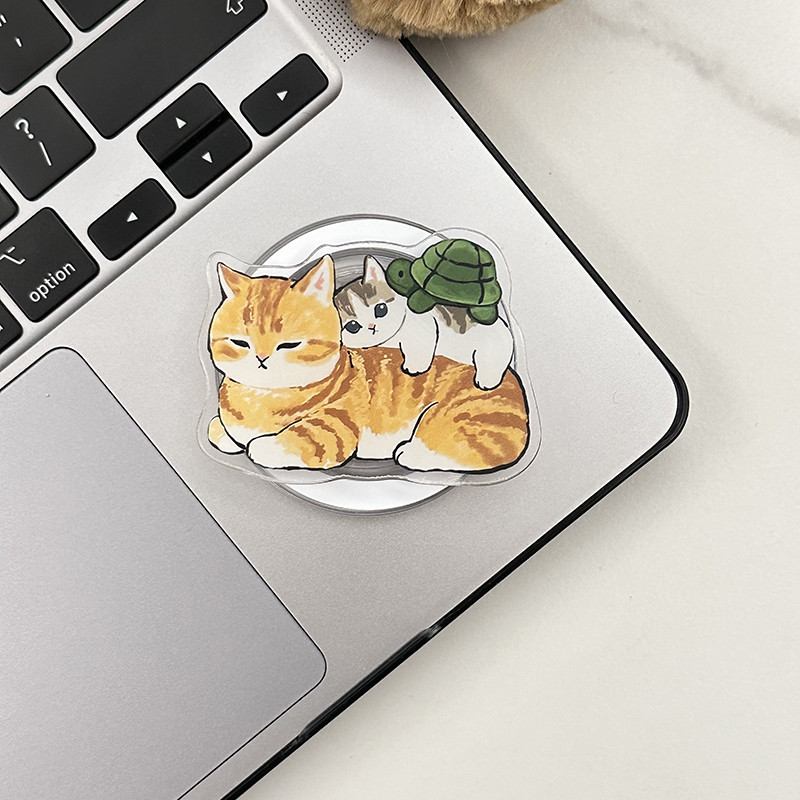 Universal Cartoon Shark Cat Magnetic Attraction Stand Phone Kickstand ...