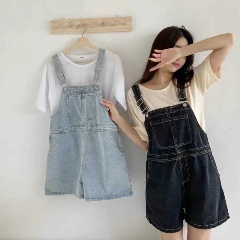 Cowboy overalls para sa mga kababaihan 2024 bagong summer loose fit ...