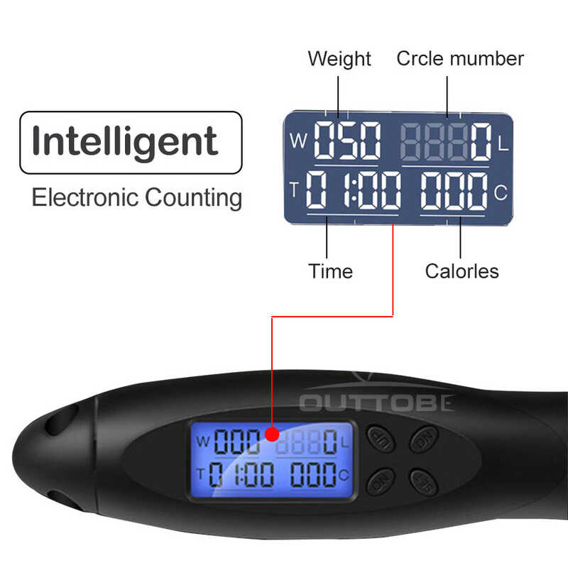 Smart ☥ Outtobe Rope Sport Skipping Electronic Calorie Counter Jump