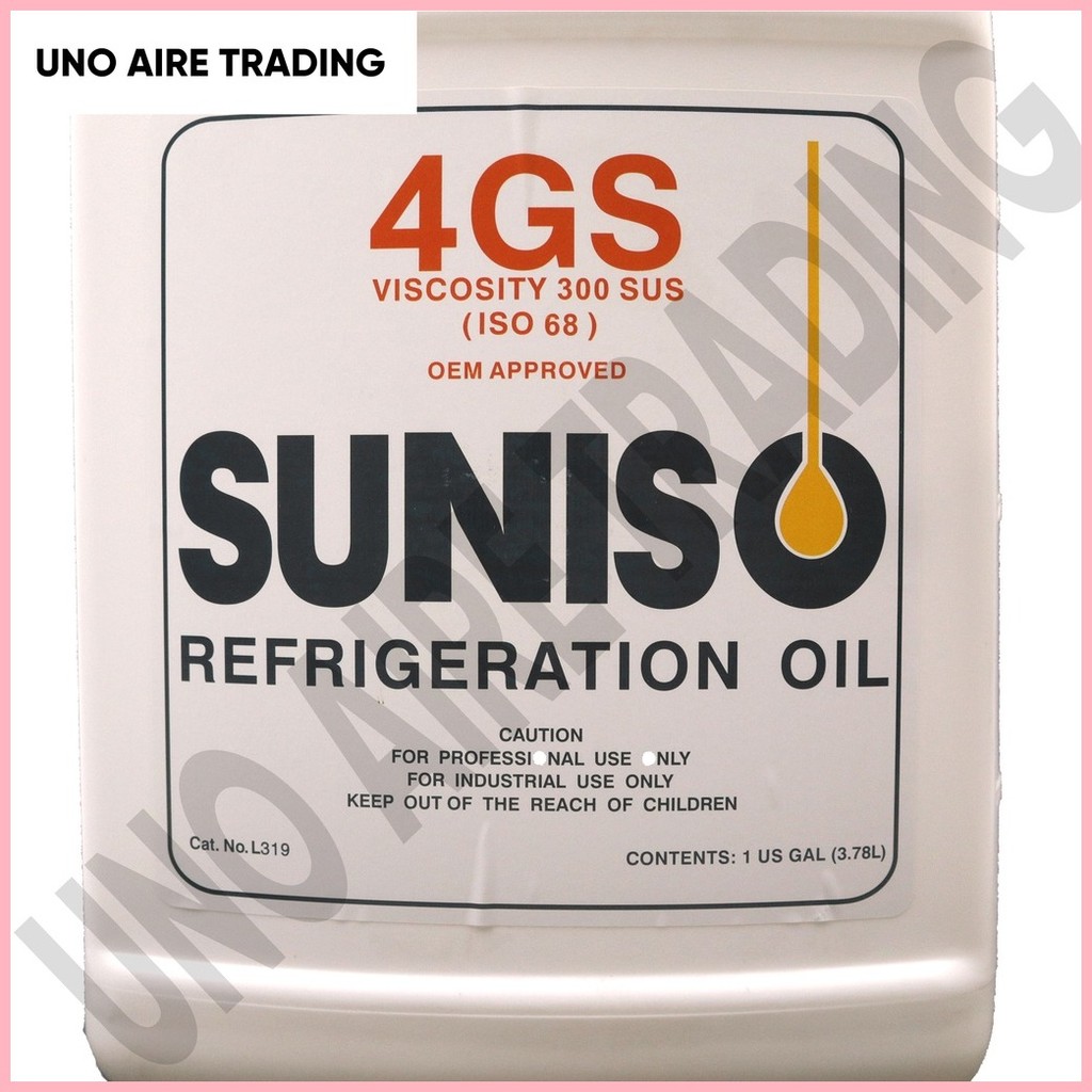 Suniso Oil 3GS, 4GS, 5GS Refrigeration Oil 1 US Gal. (3.78L) Made in ...