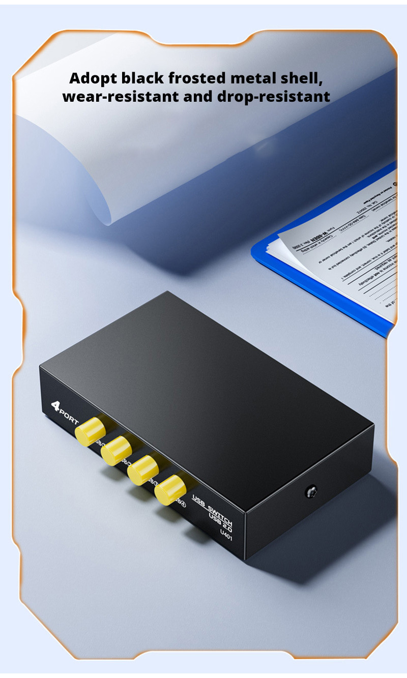 USB Print Sharer Switch 4 In 1 Out USB Auto Printer Sharer Splitter For ...