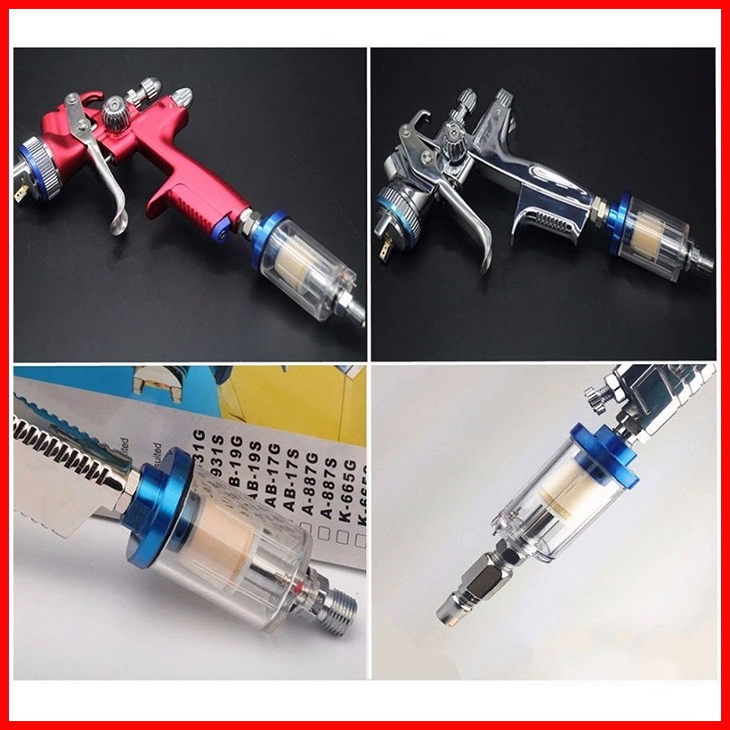 Spray Paint Gun Inline Air Oil Water Separator Filter Air Regulator