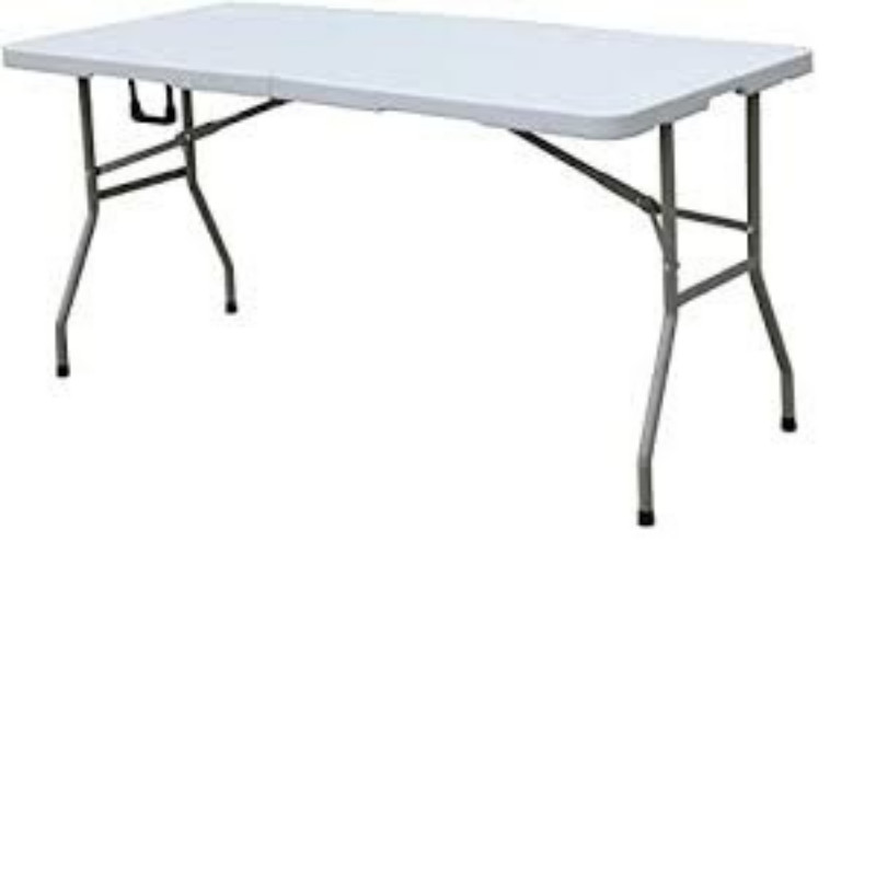 HYS 8FT Fold-In-Half Table foldable table white same lifetime hight ...