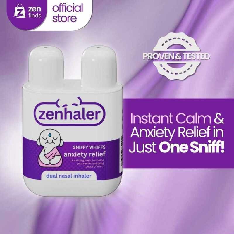 Zenhaler Anxiety Dual Nasal Inhaler Menthol For Stress Relief And ...