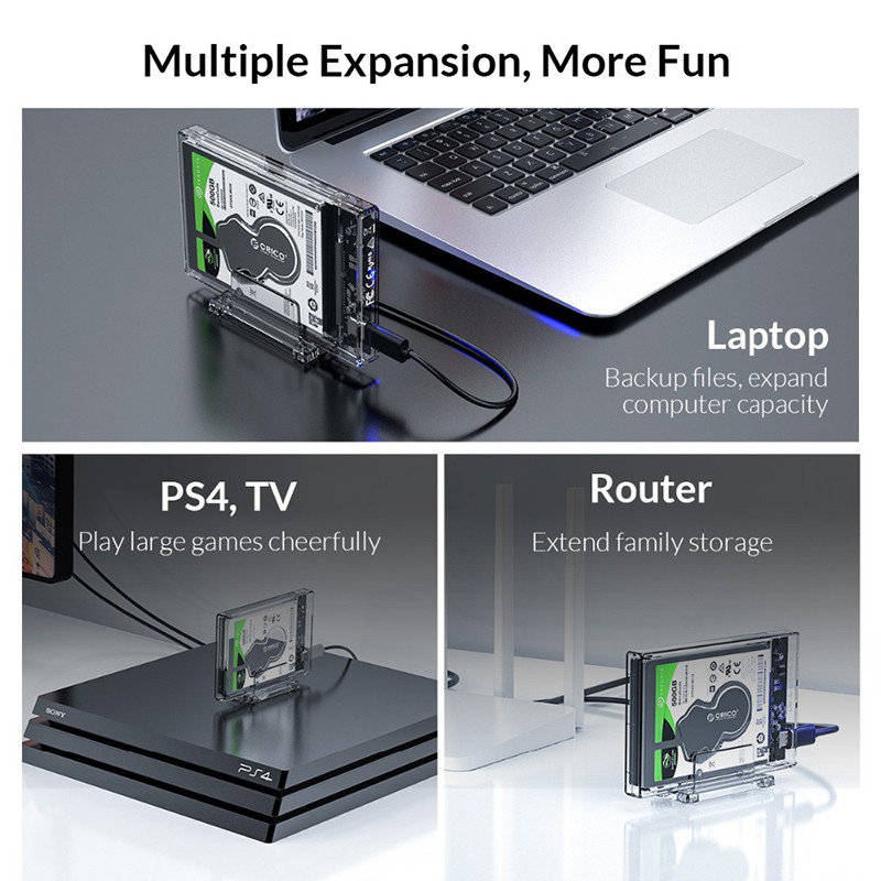 【Fast Ship】HDD Enclosure 2.5 Enclosure SDD and HDD Enclosure Case 5Gbps ...