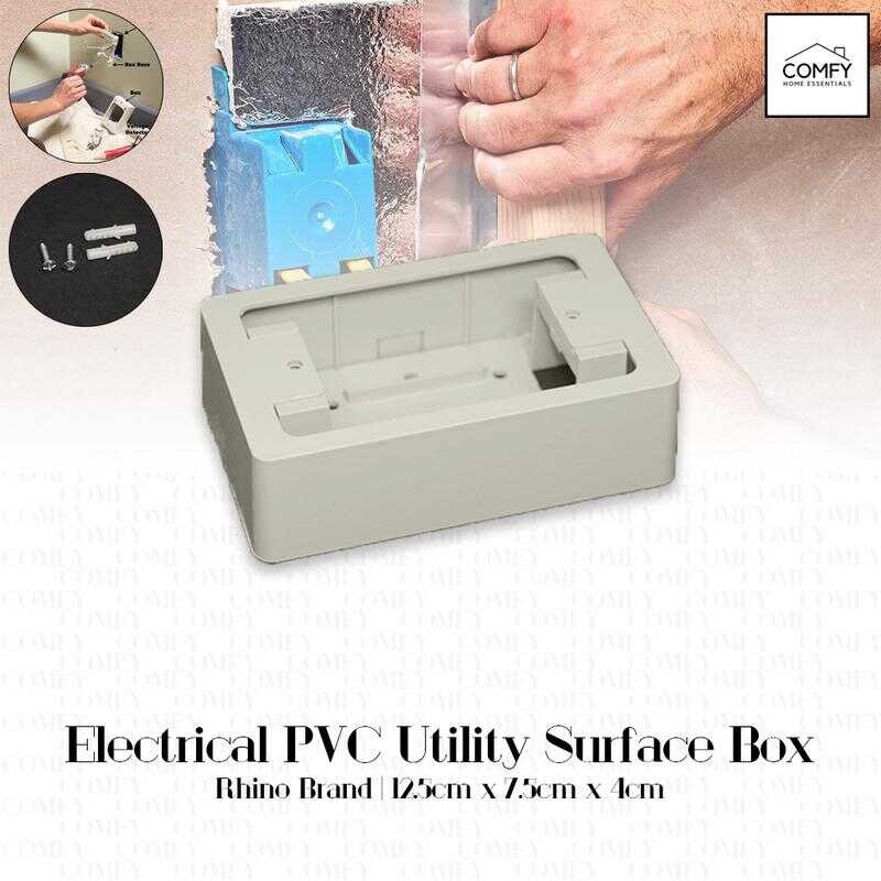 Rhino Brand PVC Plastic Electrical White Surface Utility Box With Screw ...