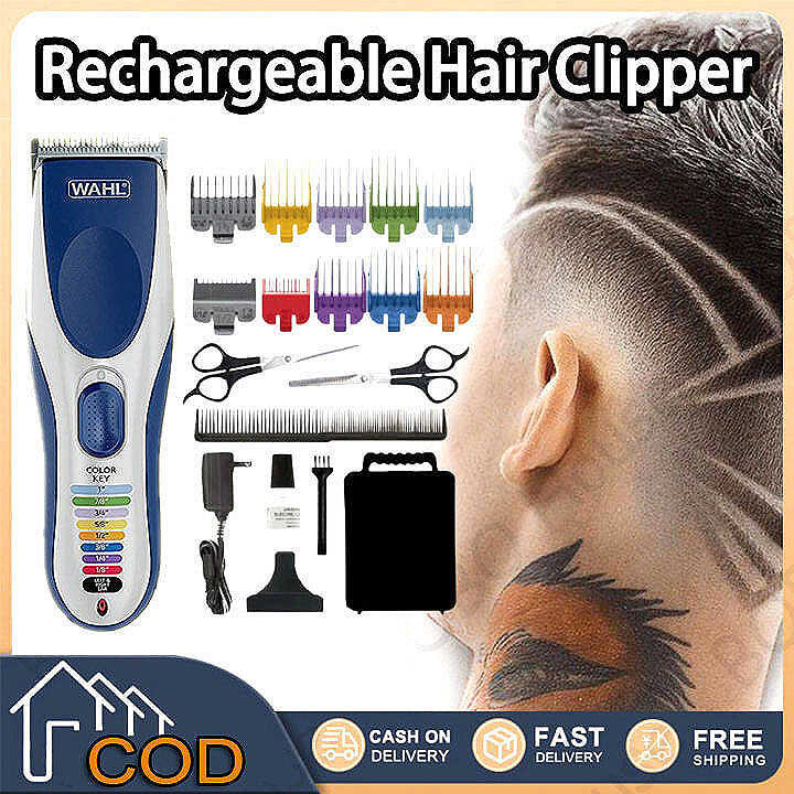 WAHL Professional Rechargeable Hair Clippers Razor Trimmer Adjustable ...