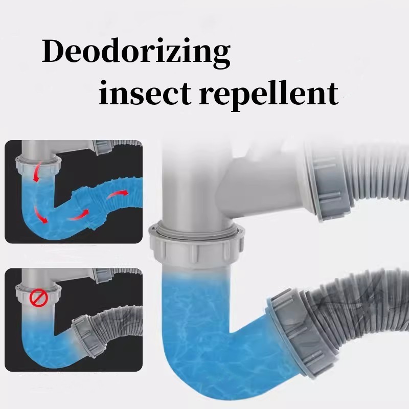 Sink Drain Pipe Adapter Y Shaped Basin Sewer Branch Connector Overflow