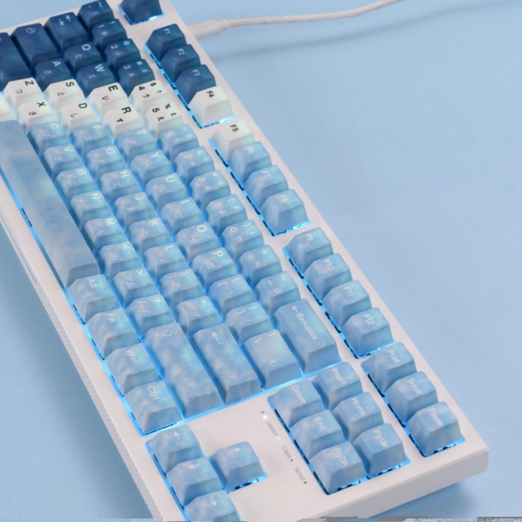Snow Girl Keycap Cherry Profile 130 Keys PBT Fivesided Dye Sublimation