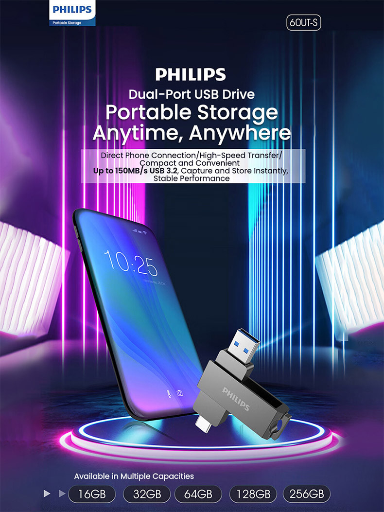 PHILIPS USB3.2/TYPEC Dual Interface Flash Drive Shopee Philippines