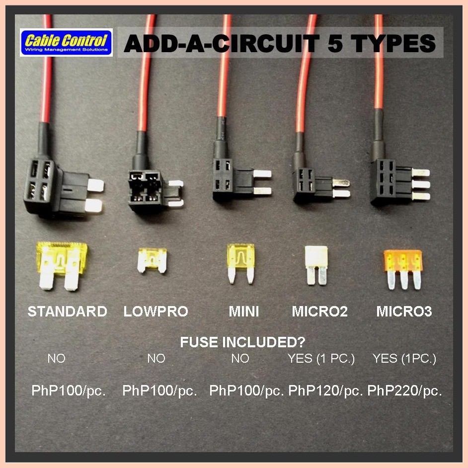 ∆ Cable Control Add-A-Circuit Fuse Tapper ,piggyback fuse tap | Shopee ...
