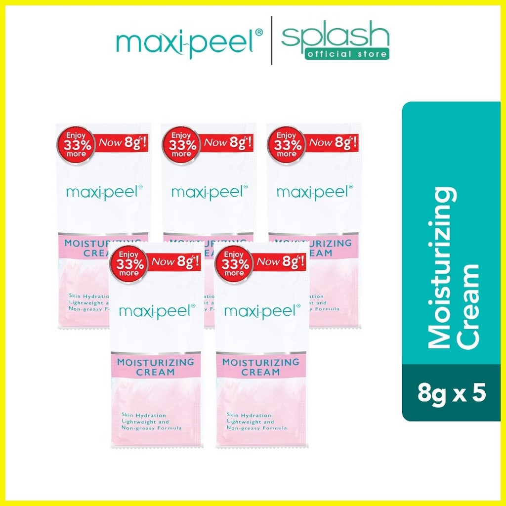 ⭐ MaxiPeel Moisturizing Face Cream NonGreasy Moisturizer 8g Set of 5