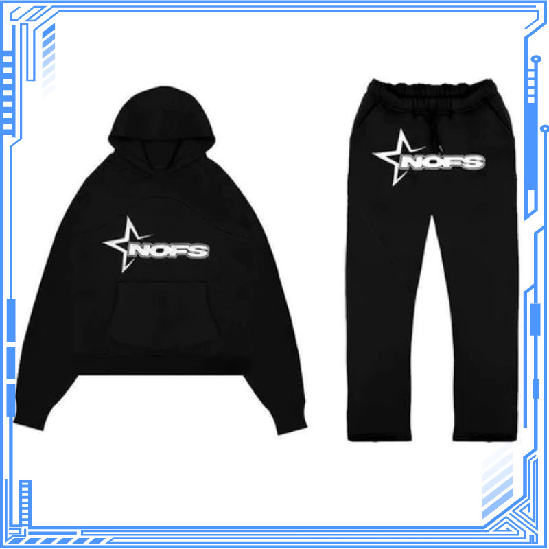 NOFS Maré Homens Y2K Hoodie Harajuku Carta Gráfica Impressão Capuz Solto Sweatshirt Calças Conjunto De Duas Peças 2023 Mulheres Novo Roupas Góticas Punk Rock I.345767384