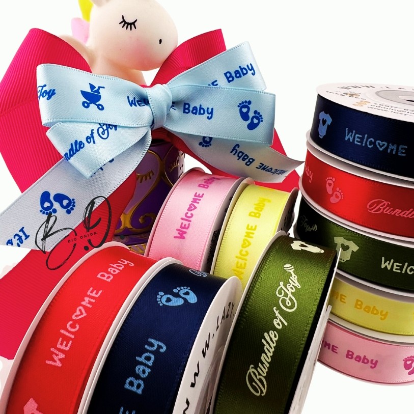 Welcome Baby Ribbons Cute Baby Shower Ribbon Reben Ribon Goodies Door ...
