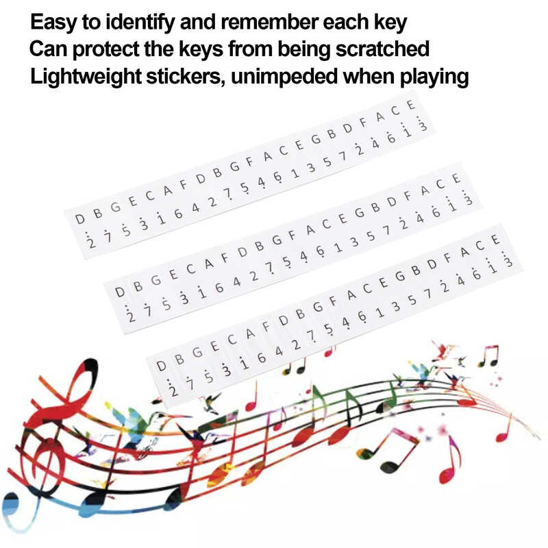 Kalimba Note Stickers High Adhesion Key Sticker The 17‑Key Thumb Piano ...