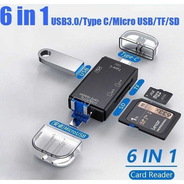 Memory Card Reader All In One Usb Heavy Duty Micro Sd Original 5 1 Otg ...