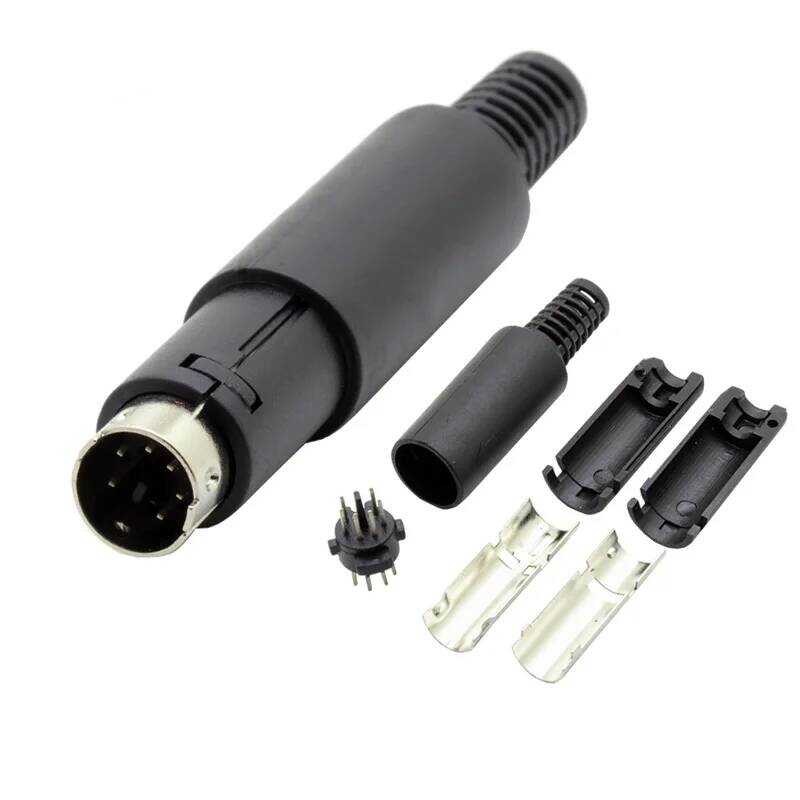 Pairs 5 Mini DIN Male Socket Jack + Ps/2 Ps2 Female Plug DIY Connector ...