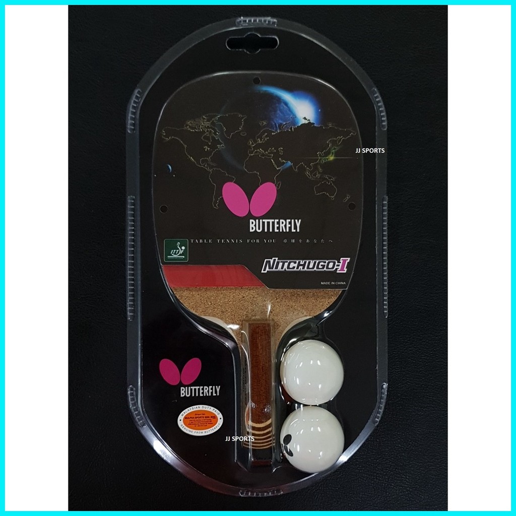Butterfly Nitchugo-I Penhold Table Tennis Wood Racket Preassembled With ...