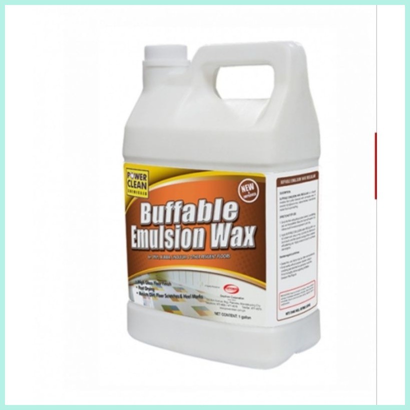 Powerclean Buffable Emulsion 1 gallon / Regular Buffable Emulsion Wax ...