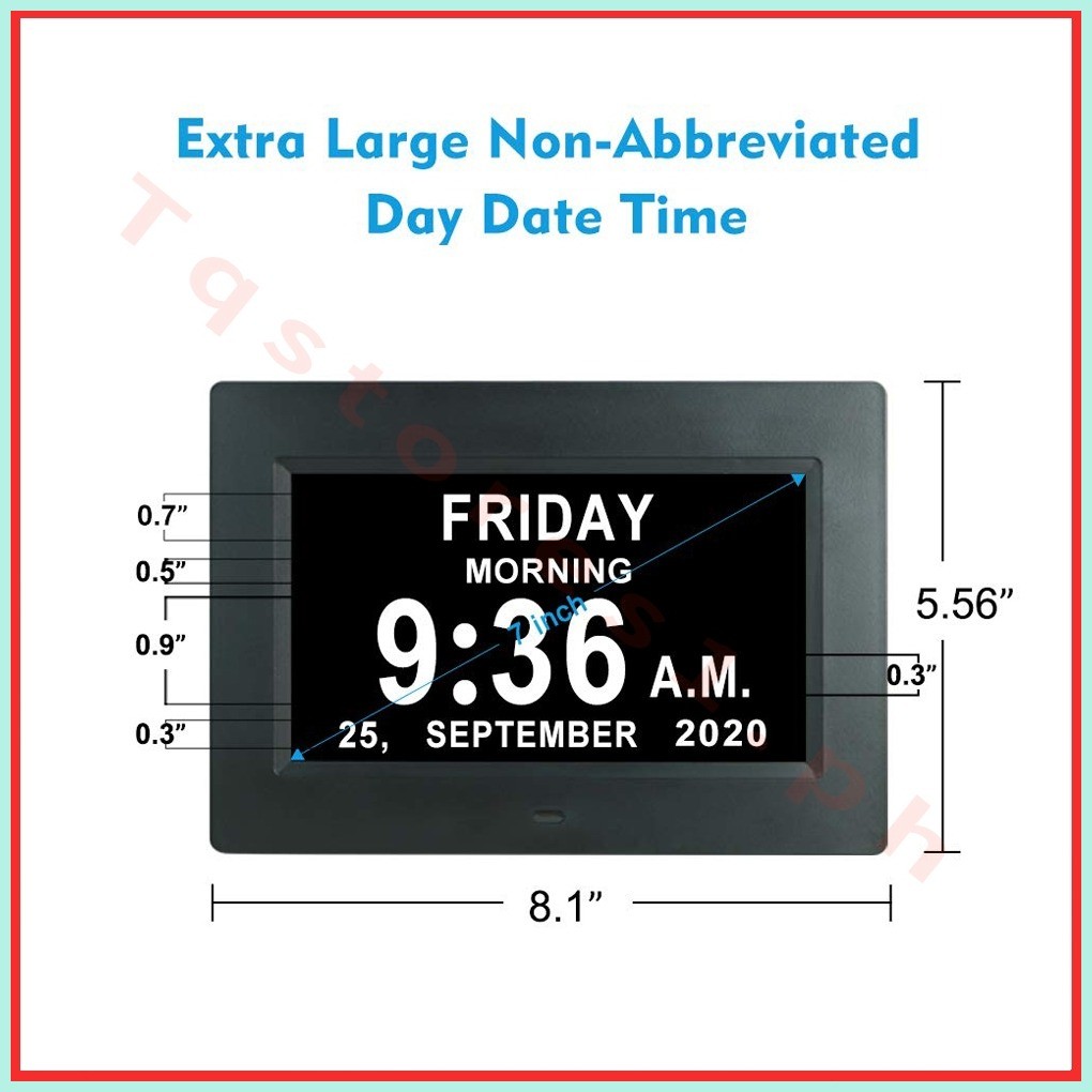 TQ 7 / 8-inch Digital Daytime Photo Frame Calendar Clock With Multi ...