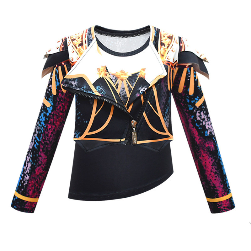 Gothic Lolita Dress Kpop Hunter Costume For Girls  With Black & Gold  Detail, Stage Cosplay & Halloween Outfit Stage Performance Halloween Outfit  For Kids