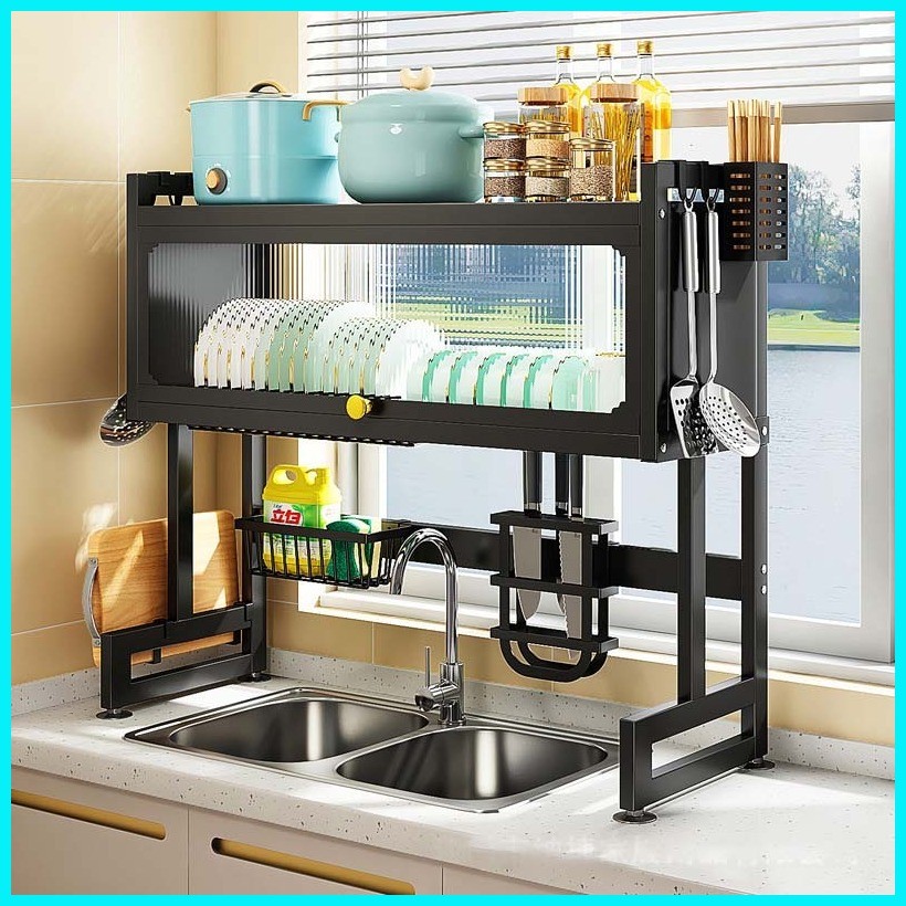 Dustproof Drain Rack Dish Cabinet Rack Stainless Steel Cutlery Rack 65 ...