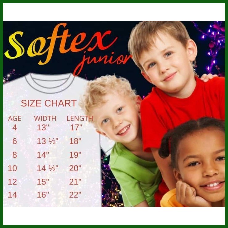 (KID SIZE) Softex Light Color T-Shirt Cotton Unisex | Shopee Philippines