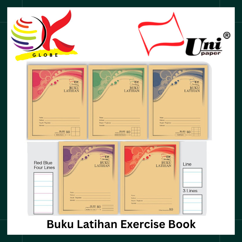 [10BOOK/PCK] UNI PAPER EXERCISE BOOK UNI KRAFT COVER F5 SIZE 120 ...