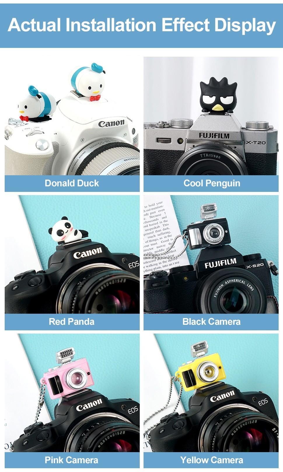 Cute Cartoon Hot Shoe Cover Panda Cat Dog Camera Fruit Dust Hotshoe Cover Shopee Philippines