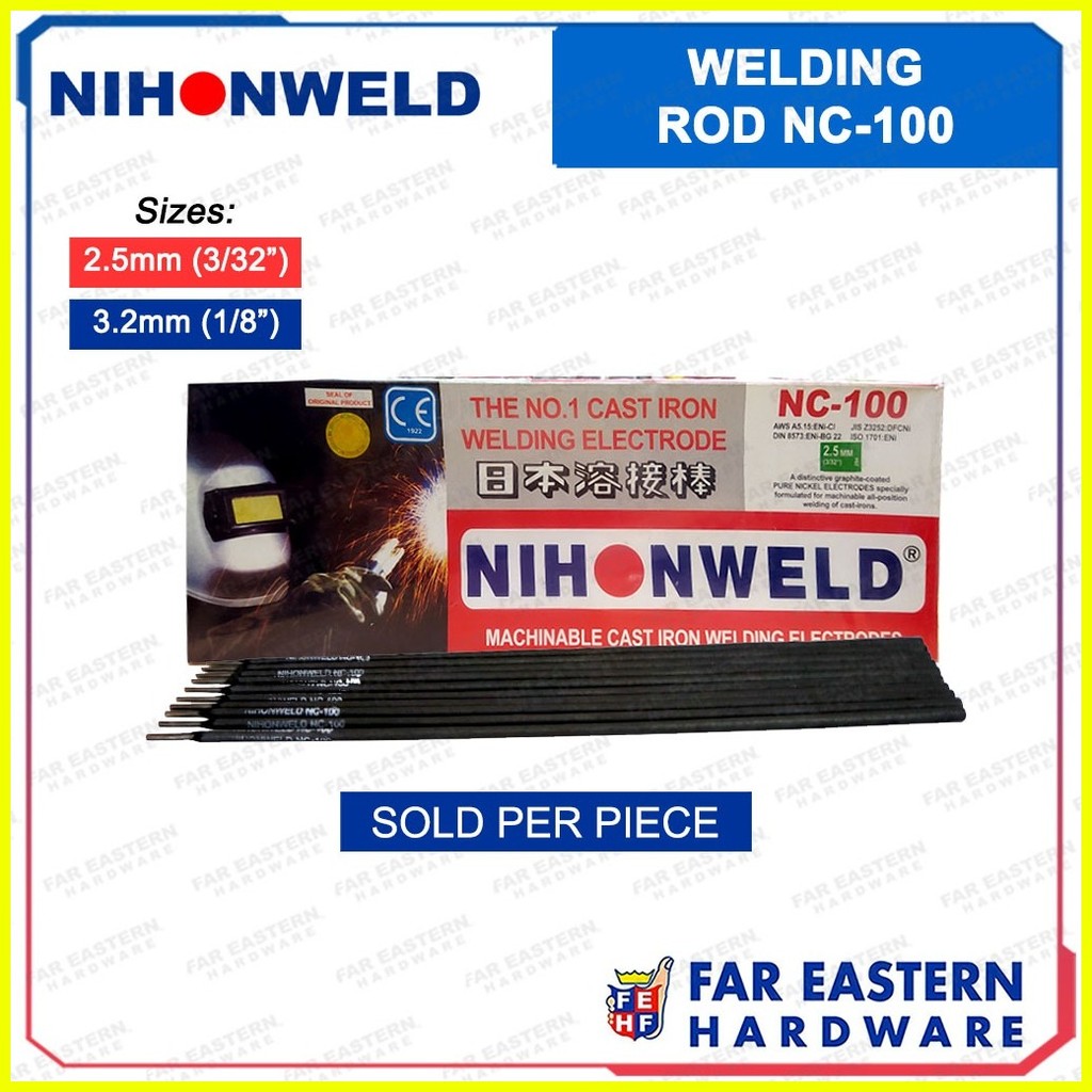 ۞ NIHONWELD Cast Iron Welding Rod NC-100 SOLD PER PC | Shopee Philippines