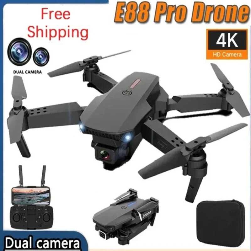 E88pro Drone New 4K Professinal With 1080P Wide Angle Dual HD Camera ...