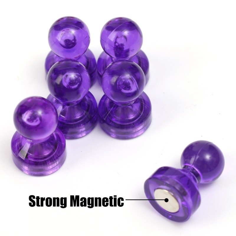 8Pcs Transparent Colorful Magnetic Pushpins - Clear Map Acrylic ...
