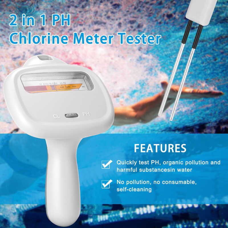 2in1 Swimming PC102C Pool Water Quality Portable Test Pen CL2