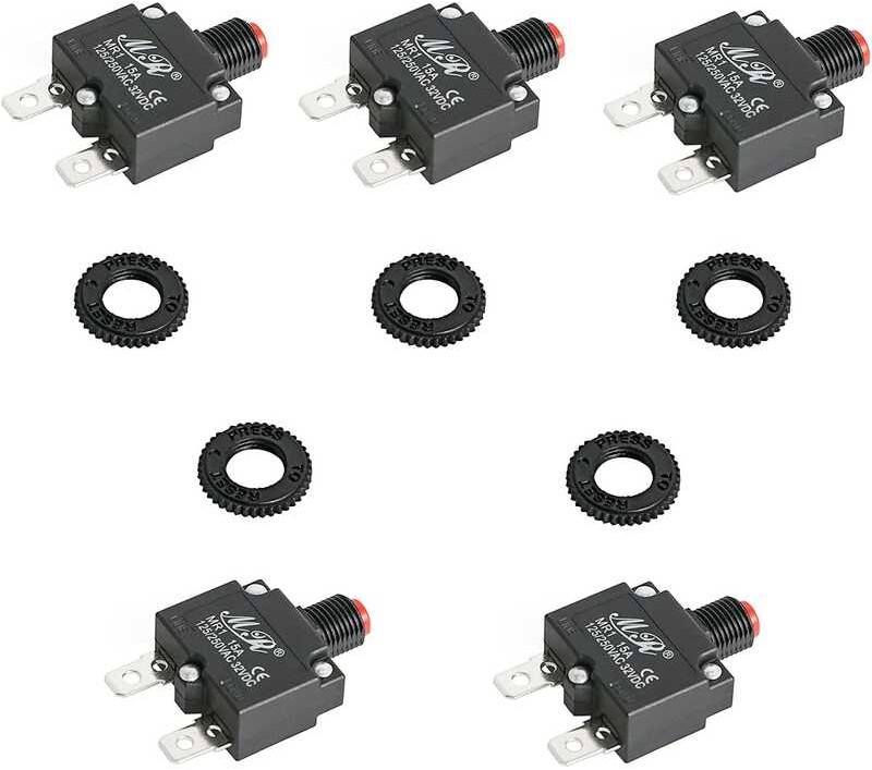 Amps Aojek 15 Thermal Circuit Breakers Push Button Manual Reset