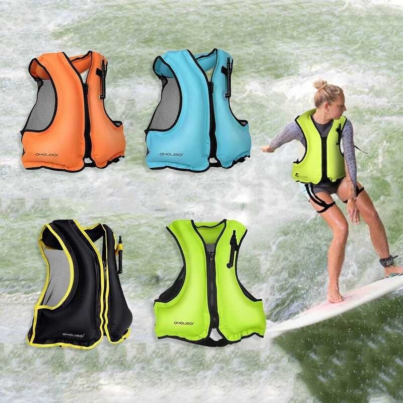 Drifting PVC Safety Vest With Blow Vae Iatable Water Sports Life Jacket ...