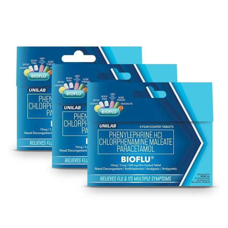 Unilab Bioflu 15 Tablets - Relief of Flu and other symptoms like Fever ...