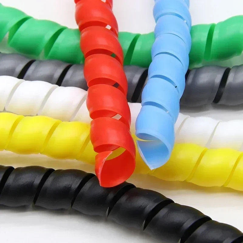 Line Organizer Pipe Protection Flexible Spiral Wrap Winding Cable Wire ...