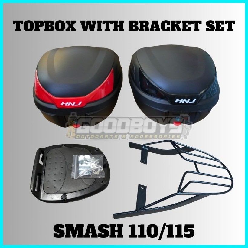 SUZUKI SMASH110/115 TOPBOX SET WITH BRACKET 30LITERS HNJ | Shopee ...